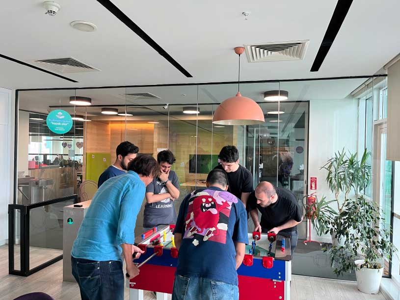 PeopleBox team at the office