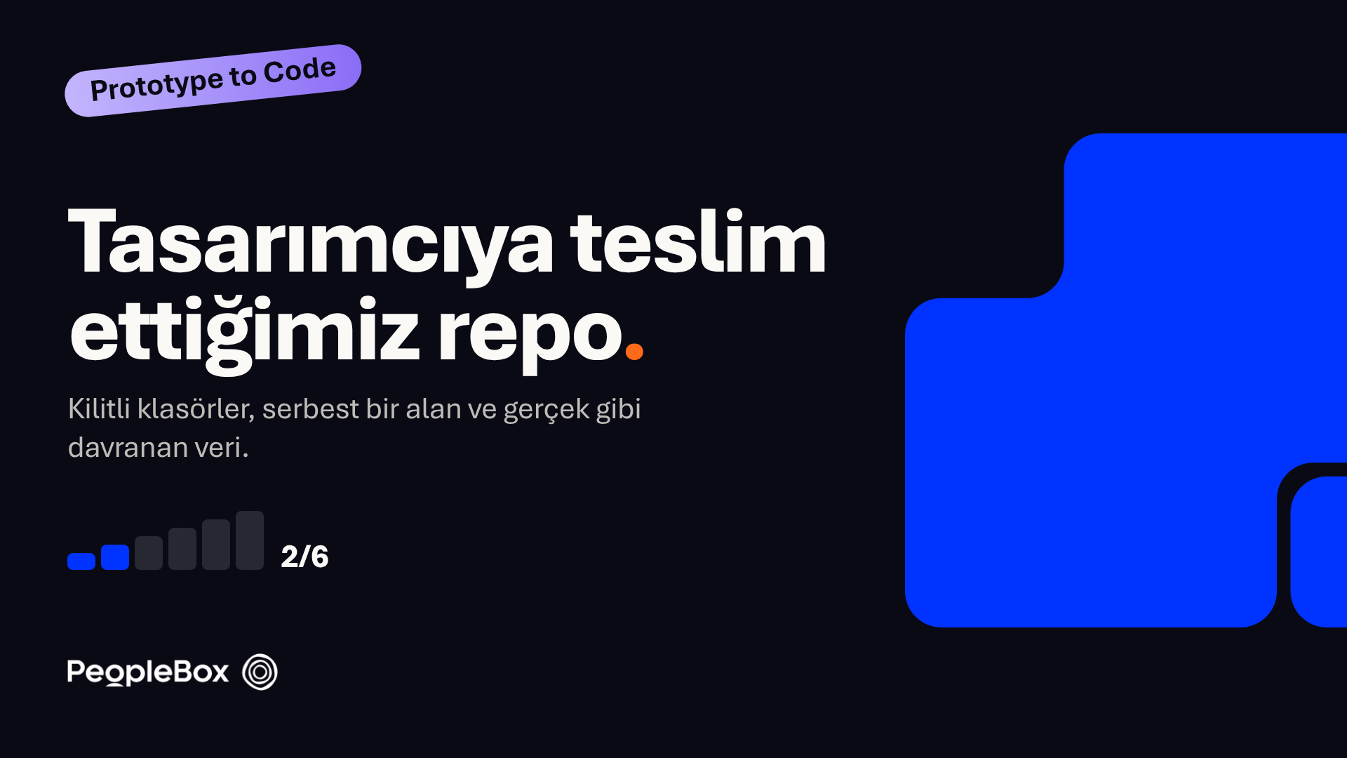 Tasarımcıya teslim ettiğimiz repo: kilitli klasörler, serbest bir alan ve gerçek gibi davranan veri